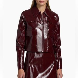 Ronny Kobo Collection Deep Red Patent Leather Jacket